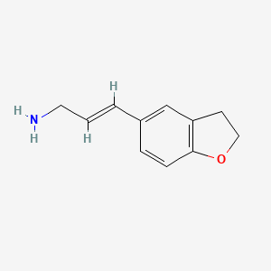 molecular formula C11H13NO B13546652 3-(2,3-Dihydrobenzofuran-5-yl)prop-2-en-1-amine 