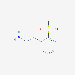 molecular formula C10H13NO2S B13546655 2-(2-Methanesulfonylphenyl)prop-2-en-1-amine 