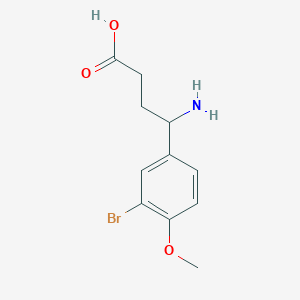 molecular formula C11H14BrNO3 B13546683 4-Amino-4-(3-bromo-4-methoxyphenyl)butanoic acid 