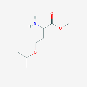 molecular formula C8H17NO3 B13546687 Methyl 2-amino-4-(propan-2-yloxy)butanoate 