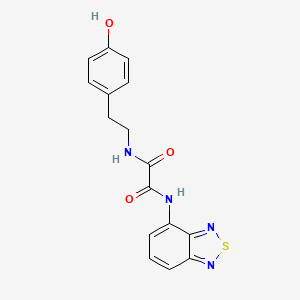 molecular formula C16H14N4O3S B13546725 N-(2,1,3-benzothiadiazol-4-yl)-N'-[2-(4-hydroxyphenyl)ethyl]ethanediamide 