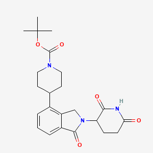molecular formula C23H29N3O5 B13546793 tert-Butyl 4-(2-(2,6-dioxopiperidin-3-yl)-1-oxoisoindolin-4-yl)piperidine-1-carboxylate 