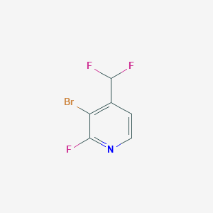 molecular formula C6H3BrF3N B13546812 3-Bromo-4-(difluoromethyl)-2-fluoropyridine 