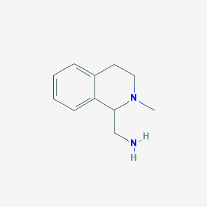 molecular formula C11H16N2 B13546857 (2-Methyl-1,2,3,4-tetrahydroisoquinolin-1-yl)methanamine 