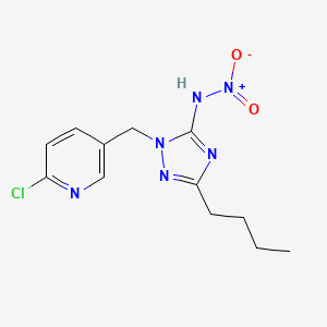 molecular formula C12H15ClN6O2 B13546860 5-{[3-butyl-5-(nitroamino)-1H-1,2,4-triazol-1-yl]methyl}-2-chloropyridine 