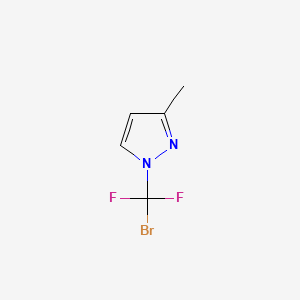 molecular formula C5H5BrF2N2 B13546878 1-(bromodifluoromethyl)-3-methyl-1H-pyrazole 