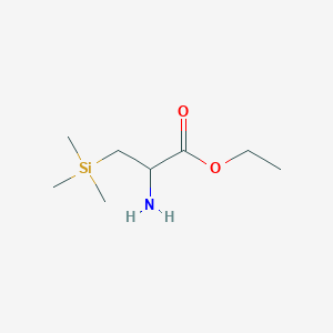 molecular formula C8H19NO2Si B13546884 Ethyl 2-amino-3-(trimethylsilyl)propionate 