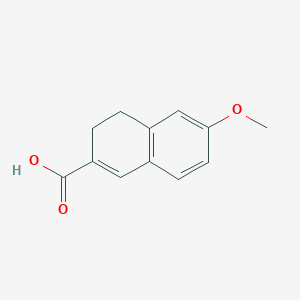 molecular formula C12H12O3 B1354689 6-Methoxy-3,4-dihydronaphthalene-2-carboxylic acid 