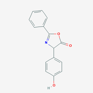 molecular formula C15H11NO3 B135469 4-(4-hydroxyphenyl)-2-phenyl-4H-1,3-oxazol-5-one CAS No. 150072-82-5