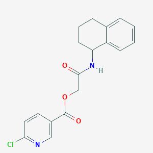 molecular formula C18H17ClN2O3 B13546905 [2-Oxo-2-(1,2,3,4-tetrahydronaphthalen-1-ylamino)ethyl] 6-chloropyridine-3-carboxylate CAS No. 436127-51-4