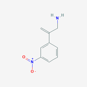 molecular formula C9H10N2O2 B13546920 Benzeneethanamine, |A-methylene-3-nitro- 