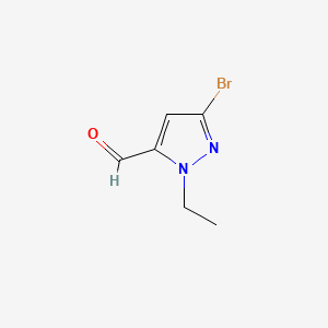 molecular formula C6H7BrN2O B13546929 3-bromo-1-ethyl-1H-pyrazole-5-carbaldehyde CAS No. 2803863-68-3