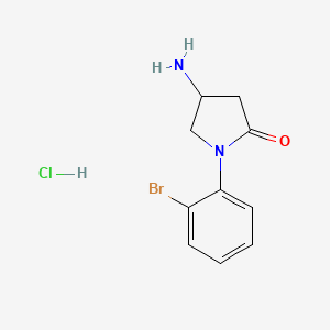 molecular formula C10H12BrClN2O B13546945 4-amino-1-(2-bromophenyl)pyrrolidin-2-one;hydrochloride CAS No. 1177352-87-2
