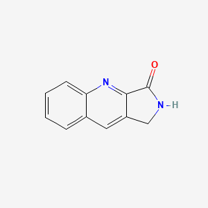 molecular formula C11H8N2O B13546951 1H,2H,3H-pyrrolo[3,4-b]quinolin-3-one 