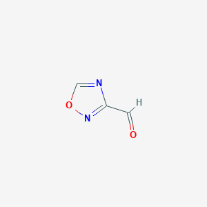 molecular formula C3H2N2O2 B13546987 1,2,4-Oxadiazole-3-carbaldehyde 