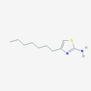 molecular formula C10H18N2S B13547012 4-Heptyl-1,3-thiazol-2-amine 