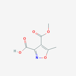 molecular formula C7H7NO5 B13547025 4-(Methoxycarbonyl)-5-methyl-1,2-oxazole-3-carboxylicacid 