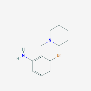 molecular formula C13H21BrN2 B13547030 3-Bromo-2-((ethyl(isobutyl)amino)methyl)aniline 