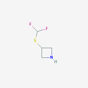molecular formula C4H7F2NS B13547051 3-[(Difluoromethyl)sulfanyl]azetidine 