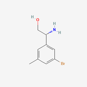 molecular formula C9H12BrNO B13547057 (R)-2-Amino-2-(3-bromo-5-methylphenyl)ethan-1-ol 