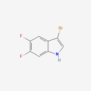 molecular formula C8H4BrF2N B13547085 3-bromo-5,6-difluoro-1H-indole 