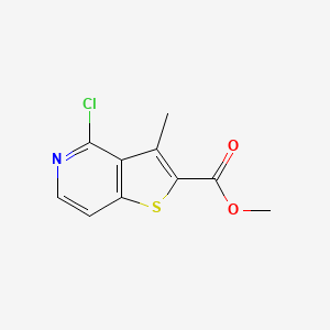 molecular formula C10H8ClNO2S B13547138 Methyl 4-chloro-3-methylthieno[3,2-c]pyridine-2-carboxylate 