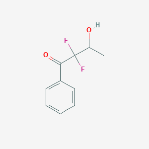 molecular formula C10H10F2O2 B135472 2,2-Difluoro-3-hydroxy-1-phenylbutan-1-one CAS No. 126392-91-4