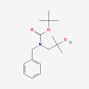 molecular formula C16H25NO3 B13547213 Tert-butyl N-benzyl-N-(2-hydroxy-2-methylpropyl)carbamate 