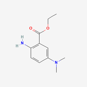 molecular formula C11H16N2O2 B13547265 Ethyl 2-amino-5-(dimethylamino)benzoate 