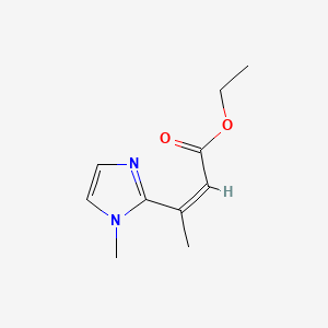 molecular formula C10H14N2O2 B13547348 ethyl(2Z)-3-(1-methyl-1H-imidazol-2-yl)but-2-enoate 