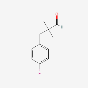 3-(4-Fluorophenyl)-2,2-dimethylpropanal
