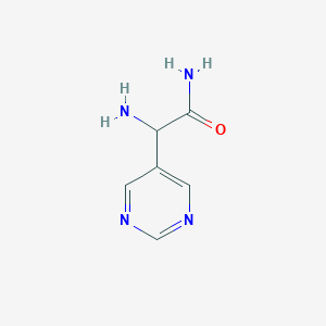 molecular formula C6H8N4O B135474 Amino(pyrimidin-5-yl)acetamide CAS No. 146422-53-9