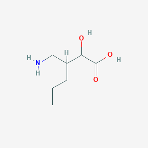 molecular formula C7H15NO3 B13547408 3-(Aminomethyl)-2-hydroxyhexanoic acid 