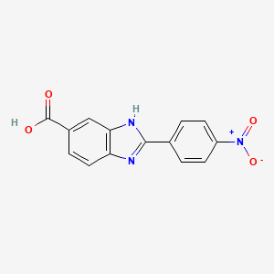 molecular formula C14H9N3O4 B1354745 2-(4-Nitro-phenyl)-3H-benzoimidazole-5-carboxylic acid CAS No. 69570-99-6