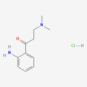 molecular formula C11H17ClN2O B13547451 Propiophenone, 2'-amino-3-(dimethylamino)-, hydrochloride CAS No. 51736-48-2