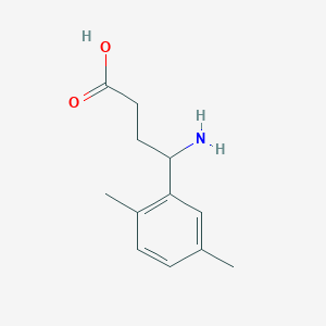 molecular formula C12H17NO2 B13547523 4-Amino-4-(2,5-dimethylphenyl)butanoic acid 