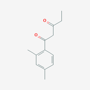 molecular formula C13H16O2 B13547539 1-(2,4-Dimethylphenyl)pentane-1,3-dione 