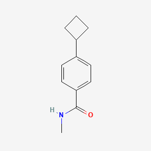 molecular formula C12H15NO B13547590 4-cyclobutyl-N-methylbenzamide 