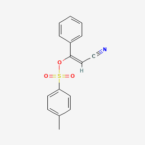 molecular formula C16H13NO3S B1354763 (E)-2-Cyano-1-phenylvinyl 4-methylbenzenesulfonate CAS No. 237435-26-6