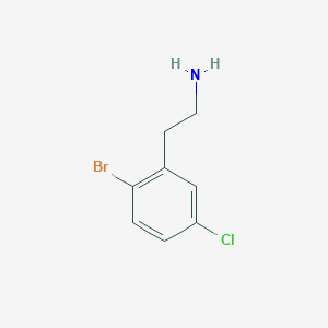 molecular formula C8H9BrClN B13547680 2-(2-Bromo-5-chlorophenyl)ethan-1-amine 