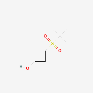 molecular formula C8H16O3S B13547740 Rac-(1s,3s)-3-(2-methylpropane-2-sulfonyl)cyclobutan-1-ol,cis 