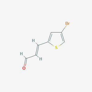 molecular formula C7H5BrOS B13547771 3-(4-Bromothiophen-2-yl)acrylaldehyde 
