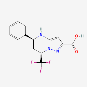molecular formula C14H12F3N3O2 B13547873 cis-5-Phenyl-7-(trifluoromethyl)-4,5,6,7-tetrahydropyrazolo[1,5-A]pyrimidine-2-carboxylic acid 