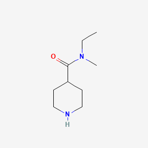 molecular formula C9H18N2O B13547908 N-ethyl-N-methylpiperidine-4-carboxamide 