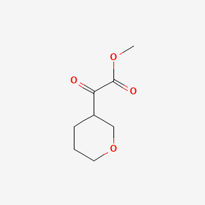 molecular formula C8H12O4 B13548028 Methyl2-(oxan-3-yl)-2-oxoacetate 