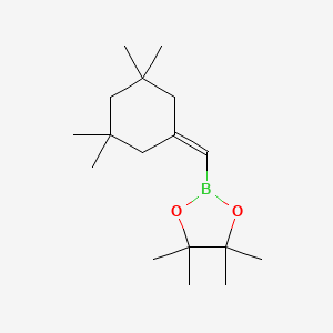 molecular formula C17H31BO2 B13548069 4,4,5,5-Tetramethyl-2-[(3,3,5,5-tetramethylcyclohexylidene)methyl]-1,3,2-dioxaborolane 