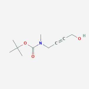 molecular formula C10H17NO3 B13548075 tert-butylN-(4-hydroxybut-2-yn-1-yl)-N-methylcarbamate 