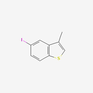 molecular formula C9H7IS B13548150 5-Iodo-3-methyl-1-benzothiophene 