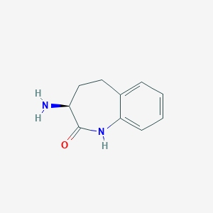 molecular formula C10H12N2O B135482 (S)-3-Amino-4,5-dihydro-1H-benzo[b]azepin-2(3H)-one CAS No. 137036-54-5