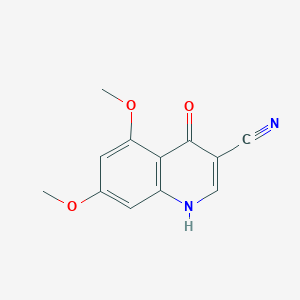 molecular formula C12H10N2O3 B1354824 4-Hydroxy-5,7-dimethoxyquinoline-3-carbonitrile CAS No. 331662-65-8